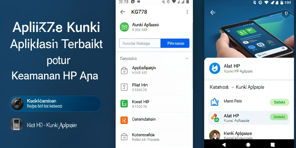 Antarmuka KG778 yang sederhana dan mudah digunakan untuk kunci aplikasi.
