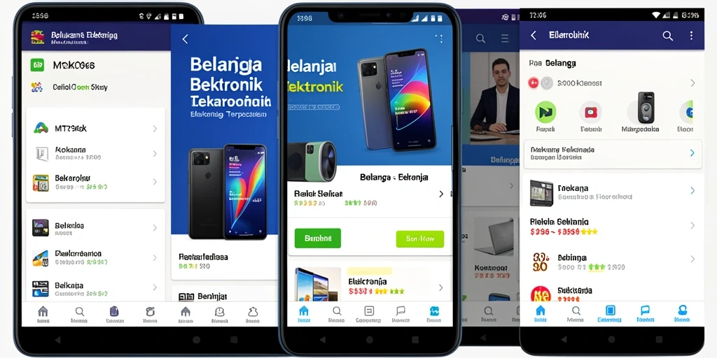 Antarmuka MT966 menunjukkan berbagai pilihan produk elektronik dengan jelas.