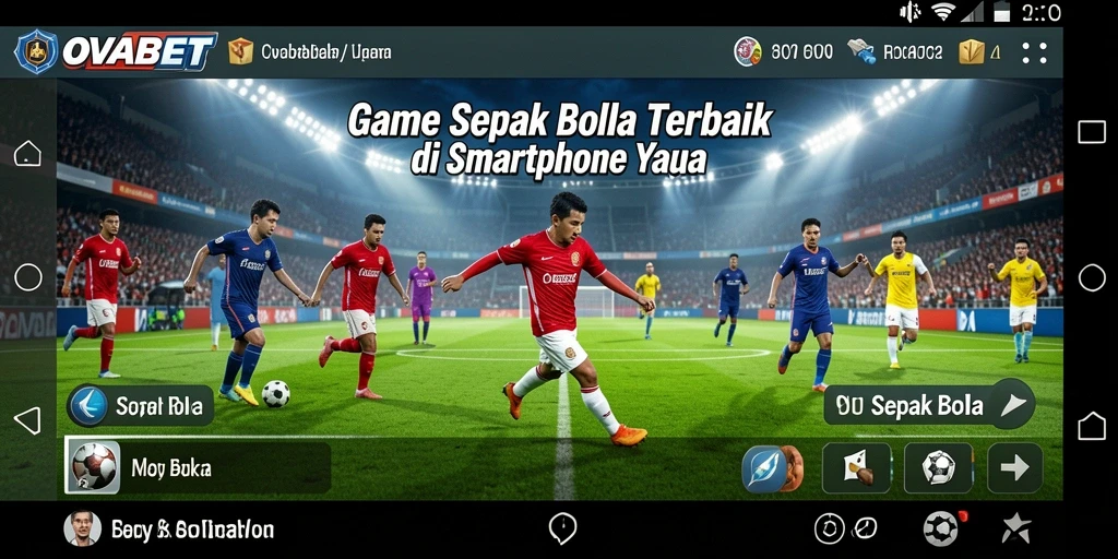 Tampilan antarmuka menawan dan intuitif untuk game Sepak Bola.