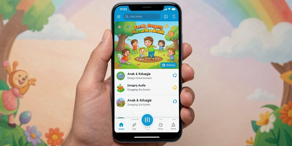 Antarmuka PP123 yang ceria dan mudah digunakan untuk anak-anak.