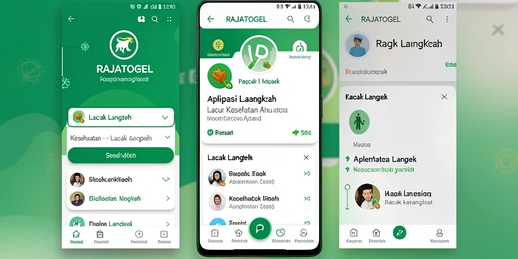Antarmuka RAJATOGEL menampilkan data langkah dan aktivitas harian dengan jelas.