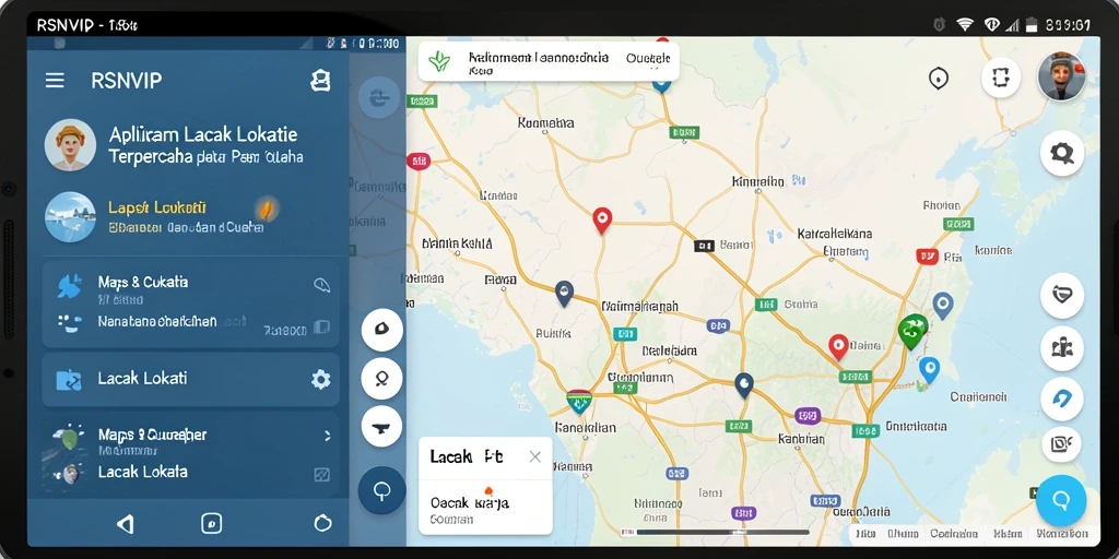 Tampilan antarmuka RSNVIP yang jelas dan informatif untuk Lacak Lokasi.