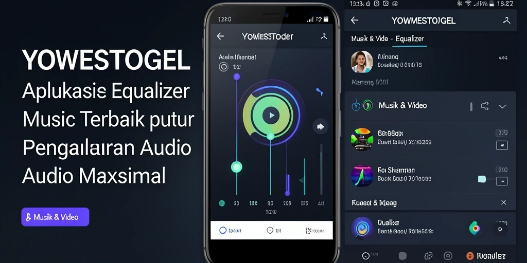 Antarmuka YOWESTOGEL yang memukau dengan fitur Equalizer lengkap.