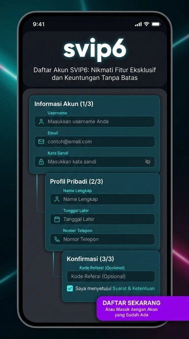 Panduan Registrasi Akun Baru svip6 untuk Android